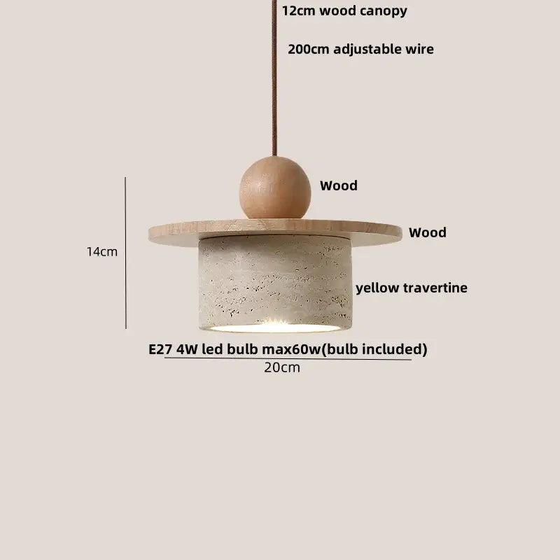 Modern beige concrete led pendant light for dining room