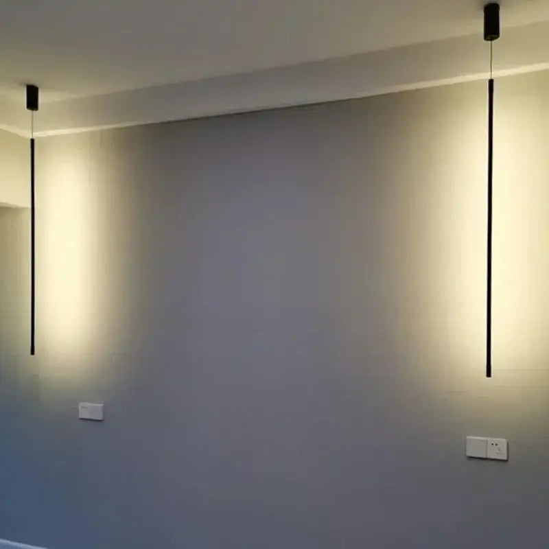 Minimalist dark bronze led pendant light for dining room