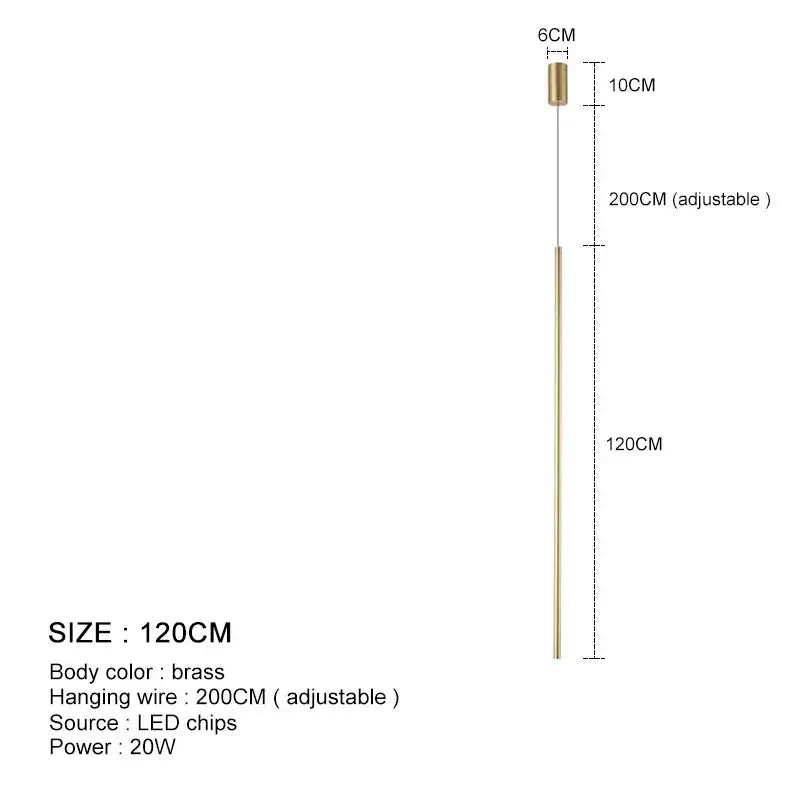 Minimalist dark bronze led pendant light for dining room