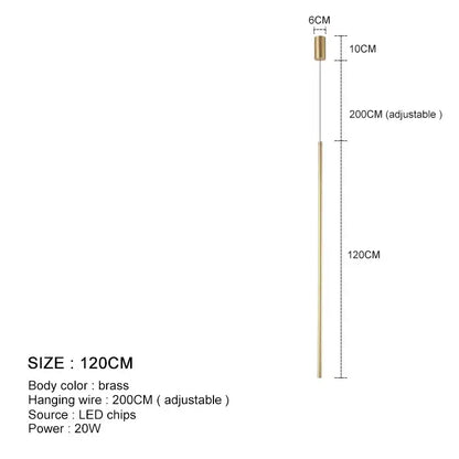 Minimalist dark bronze led pendant light for dining room