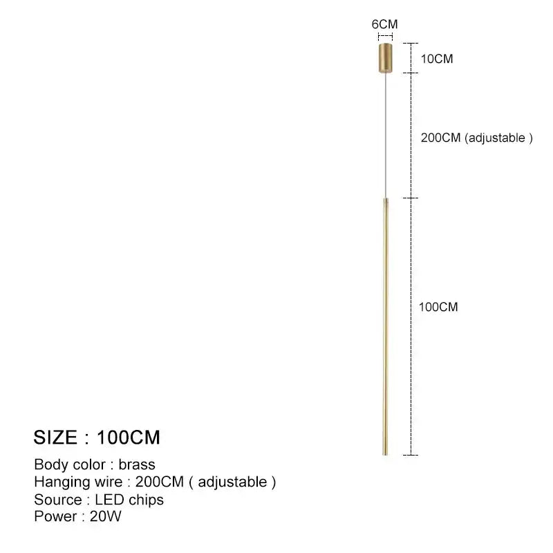 Minimalist dark bronze led pendant light for dining room