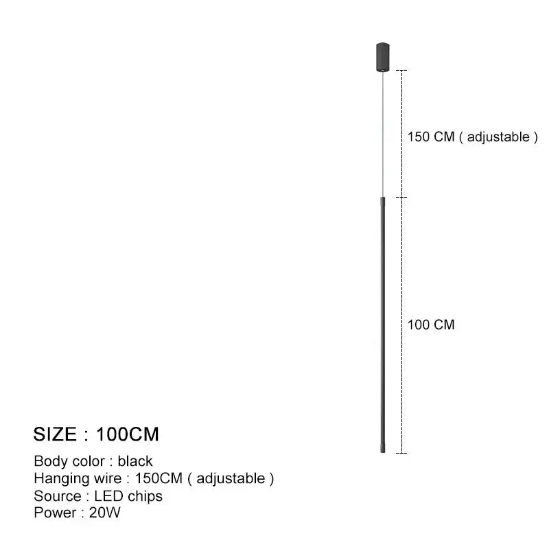 Minimalist dark bronze led pendant light for dining room