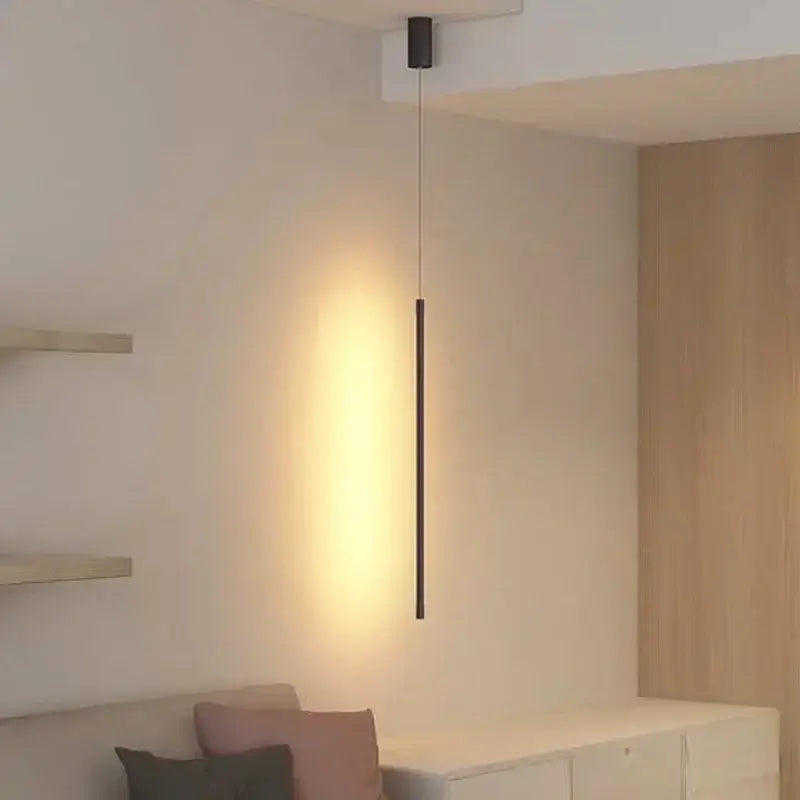 Minimalist dark bronze led pendant light for dining room