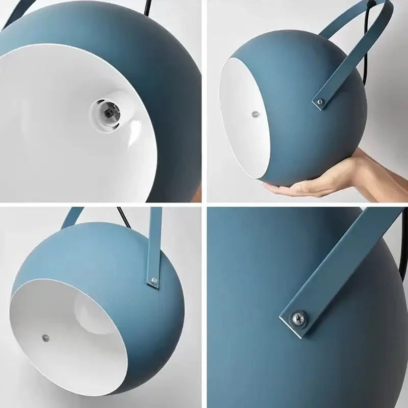 Modern blue gray & pink led pendant lights dining room multi color