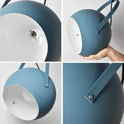 Modern blue gray & pink led pendant lights dining room multi color