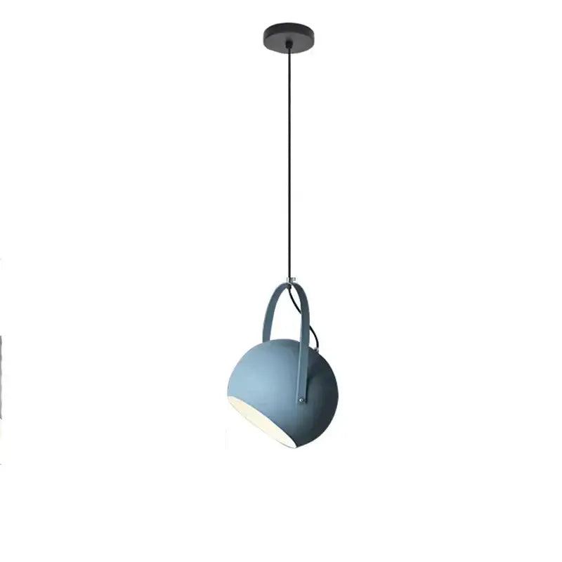 Modern blue gray & pink led pendant lights dining room multi color