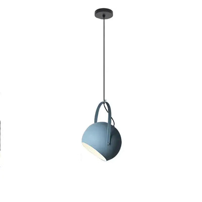 Modern blue gray & pink led pendant lights dining room multi color