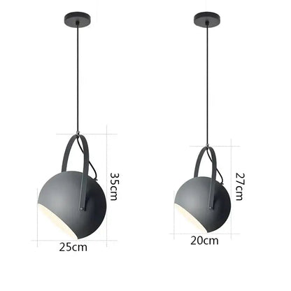 Modern blue gray & pink led pendant lights dining room multi color