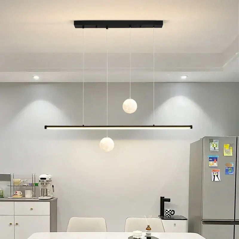 Modern black and white led pendant lights dining room chandelier