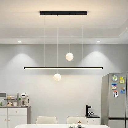 Modern black and white led pendant lights dining room chandelier