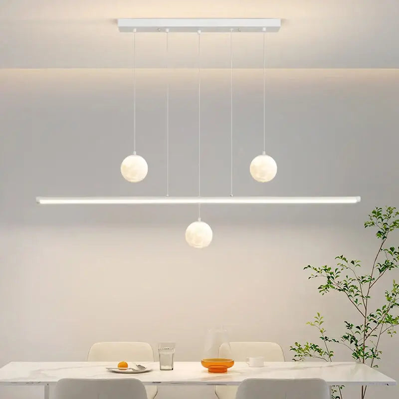 Modern black and white led pendant lights dining room chandelier