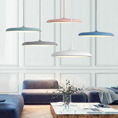 Minimalist pastel led pendant lights for kitchen and living room