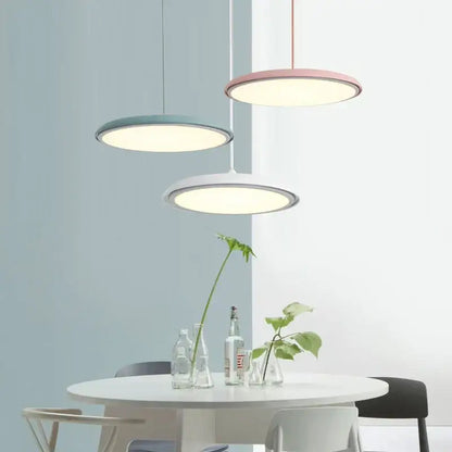 Minimalist pastel led pendant lights for kitchen and living room