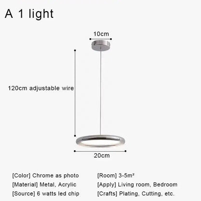 Modern cream fabric layered led pendant lights kitchen dining room