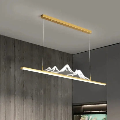Modern gold mountain led pendant light for dining room