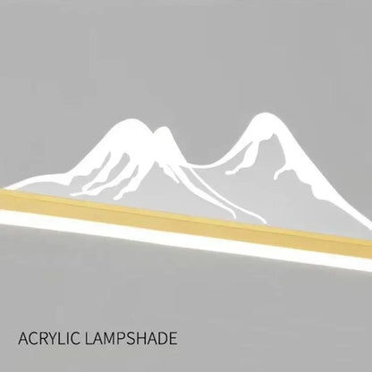 Modern gold mountain led pendant light for dining room