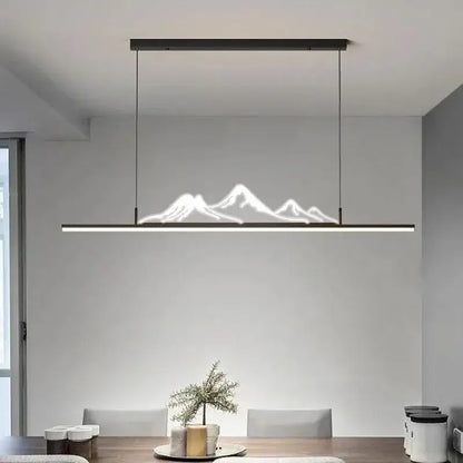 Modern gold mountain led pendant light for dining room