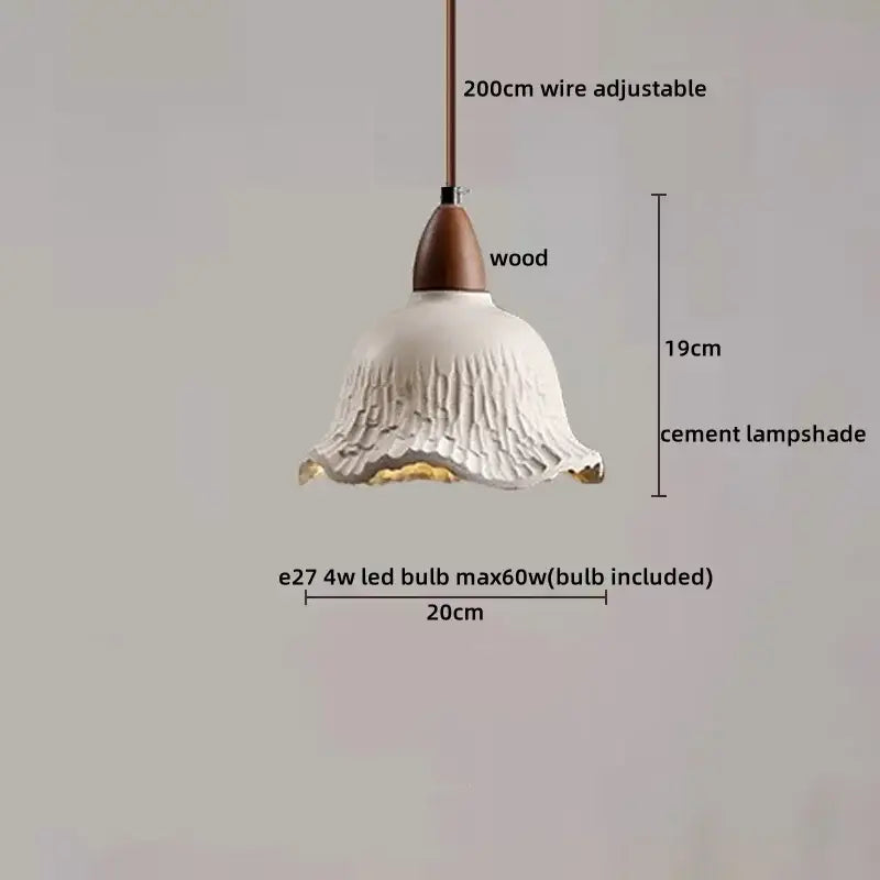 Modern off-white ceramic and wood led pendant lights kitchen set of 6