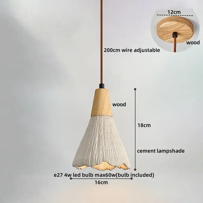 Modern off-white ceramic and wood led pendant lights kitchen set of 6