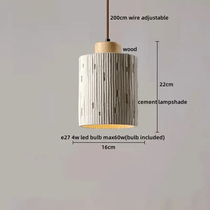 Modern off-white ceramic and wood led pendant lights kitchen set of 6