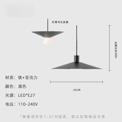 Modern minimalist off white and gold led pendant light dining room