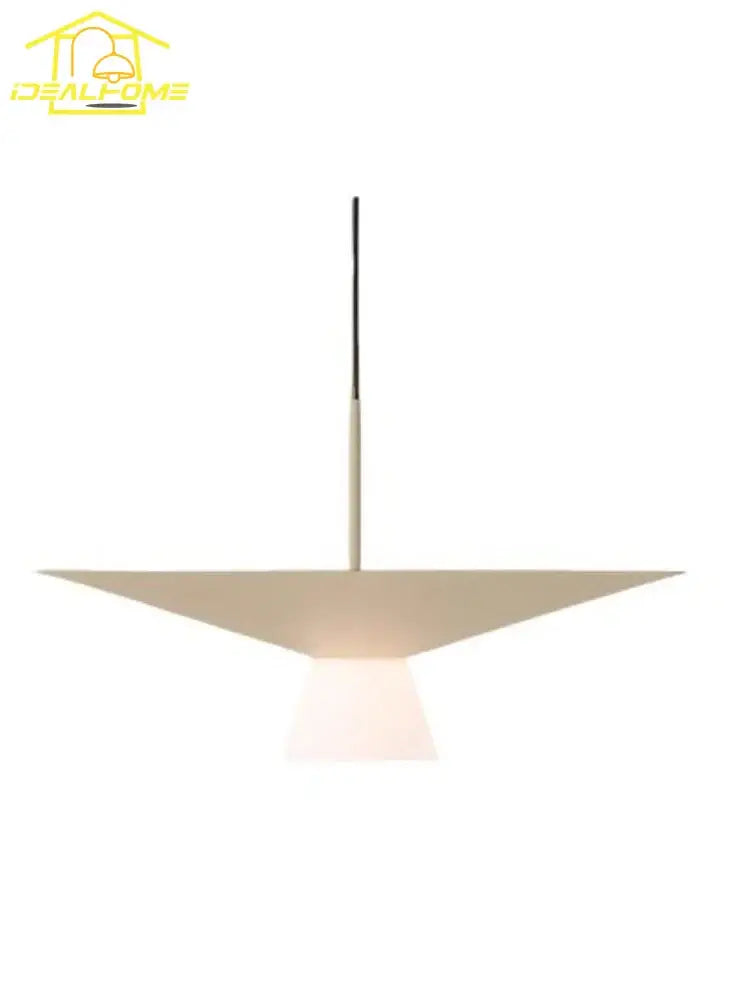Modern minimalist off white and gold led pendant light dining room