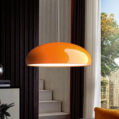 Modern black white & orange led pendant lights dining room