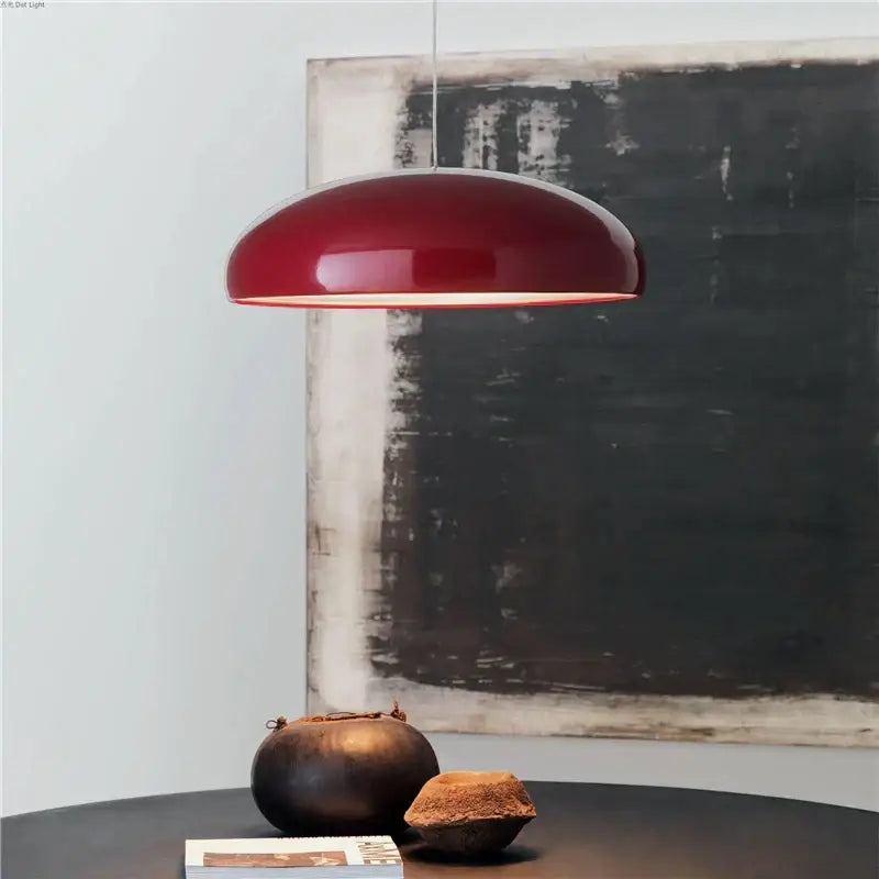 Modern black white & orange led pendant lights dining room