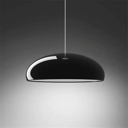 Modern black white & orange led pendant lights dining room