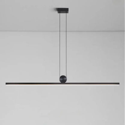Modern black minimalist led pendant lights for dining room