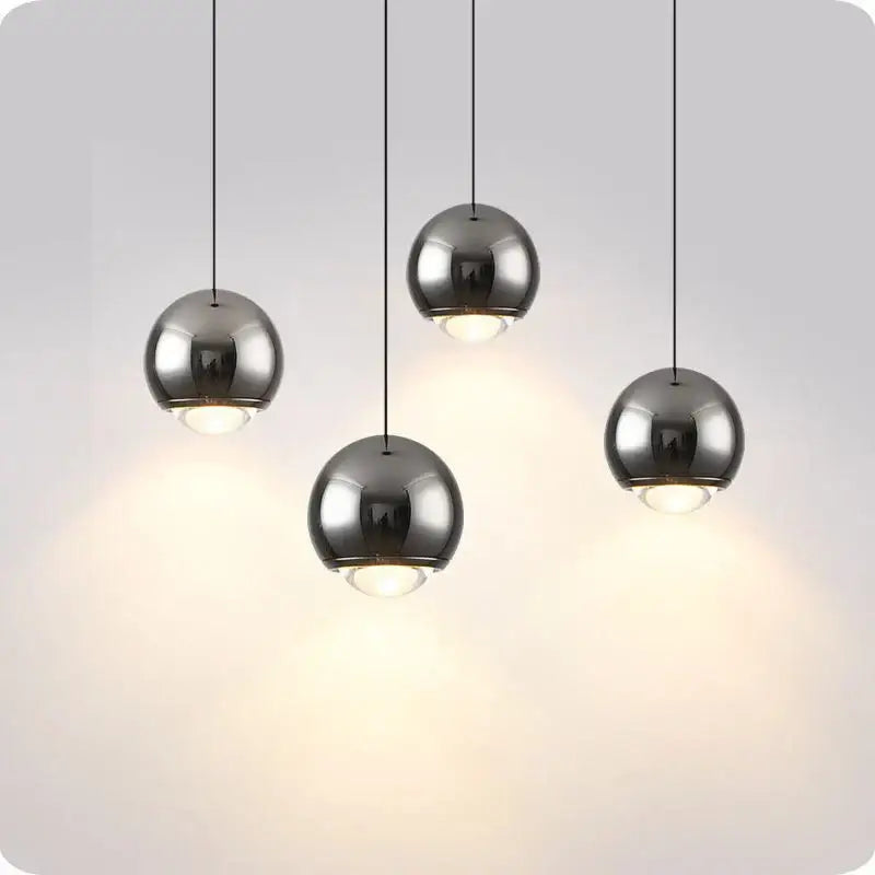 Modern metallic teardrop led pendant kitchen light