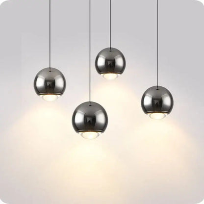 Modern metallic teardrop led pendant kitchen light