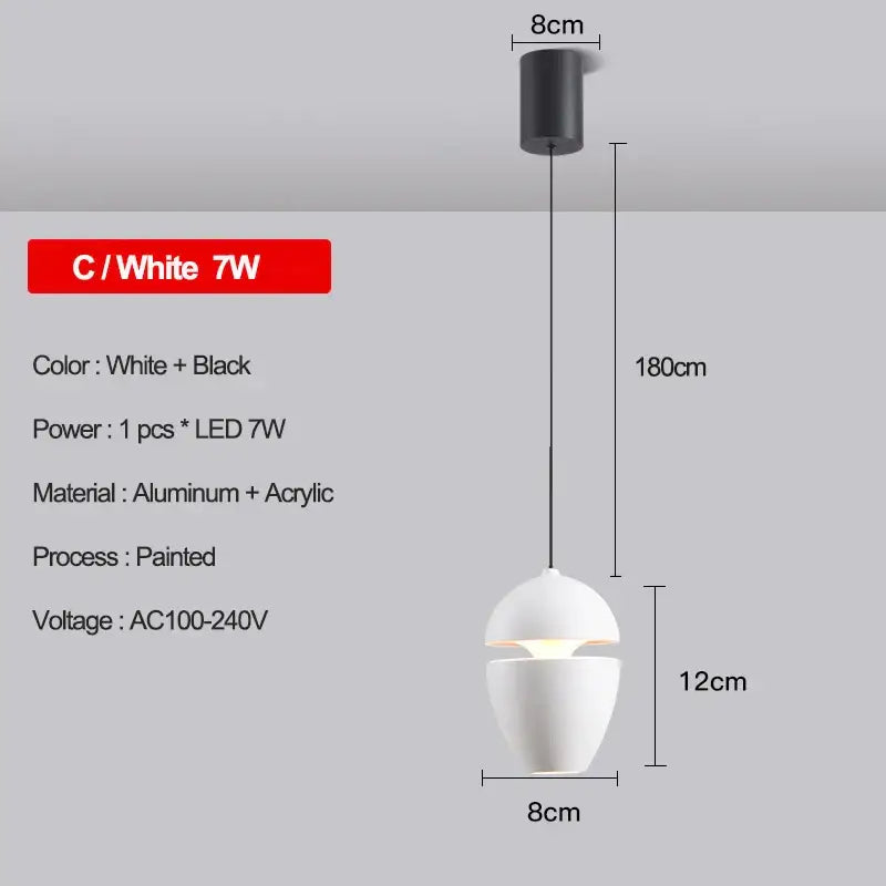 Modern metallic teardrop led pendant kitchen light