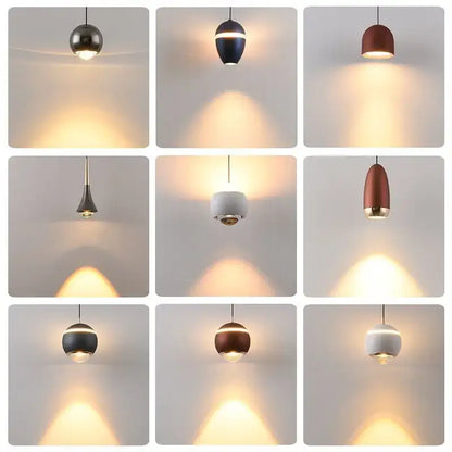Modern metallic teardrop led pendant kitchen light