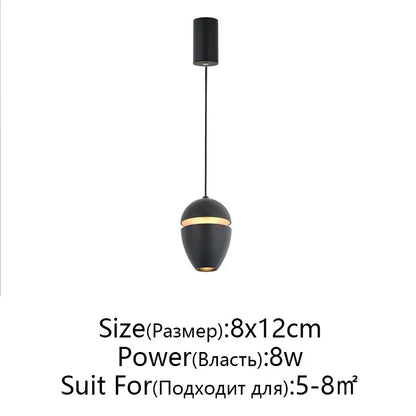 Minimalist white ceramic teardrop led pendant light for bedroom