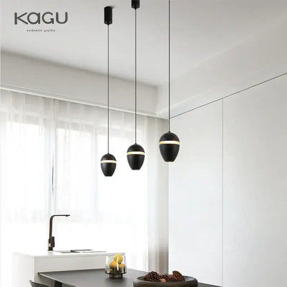 Minimalist white ceramic teardrop led pendant light for bedroom