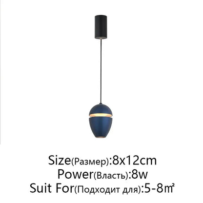 Minimalist white ceramic teardrop led pendant light for bedroom