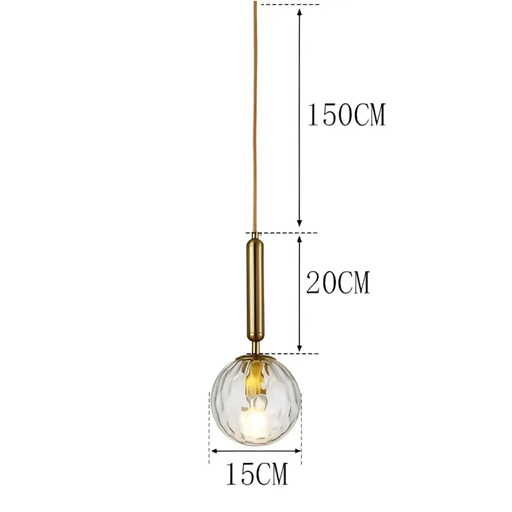 Modern textured glass led pendant lights brass & black dining room