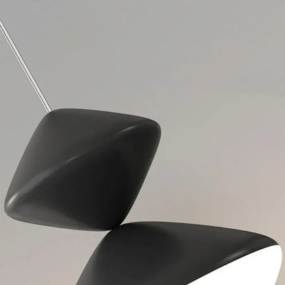 Modern geometric black & white led pendant lights bedroom