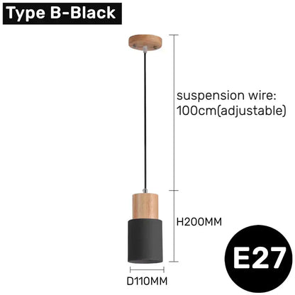 Modern fluted led pendant lights kitchen cylindrical hanging fixture