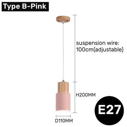 Modern fluted led pendant lights kitchen cylindrical hanging fixture