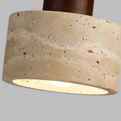 Modern wood and concrete led pendant light kitchen