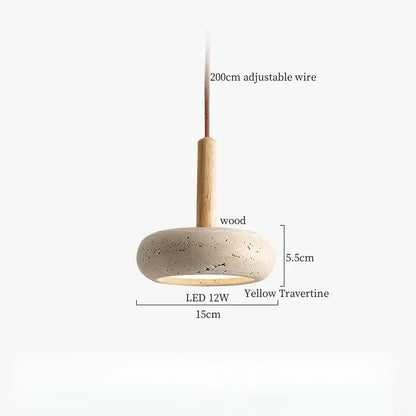 Modern wood and concrete led pendant light kitchen