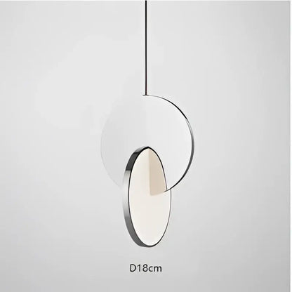 Modern gold led pendant ring light for dining room