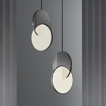 Modern gold led pendant ring light for dining room