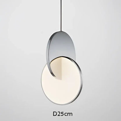 Modern gold led pendant ring light for dining room