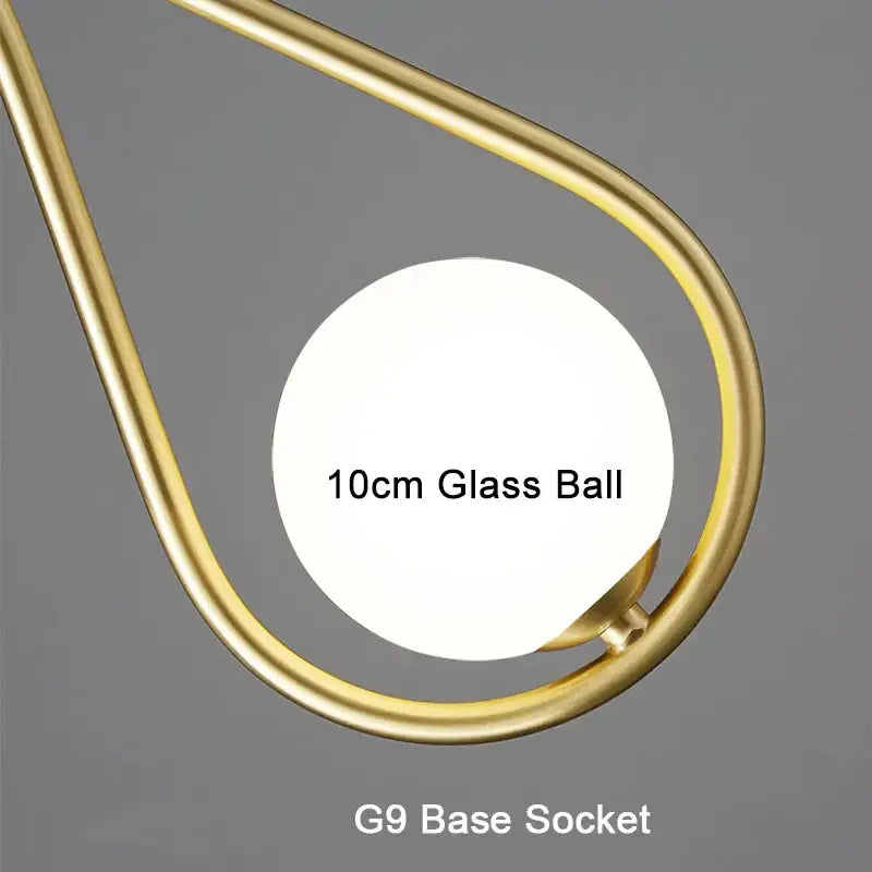 Modern gold teardrop led pendant lights dining room chandelier