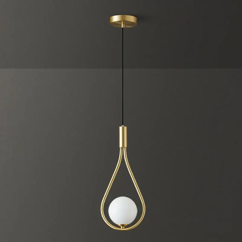 Modern gold teardrop led pendant lights dining room chandelier