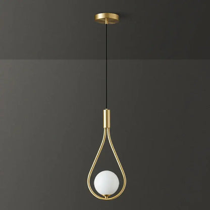 Modern gold teardrop led pendant lights dining room chandelier