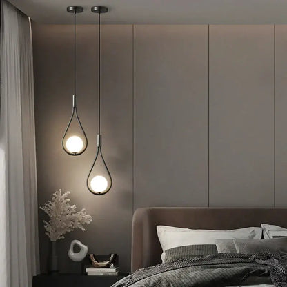 Modern gold teardrop led pendant lights dining room chandelier